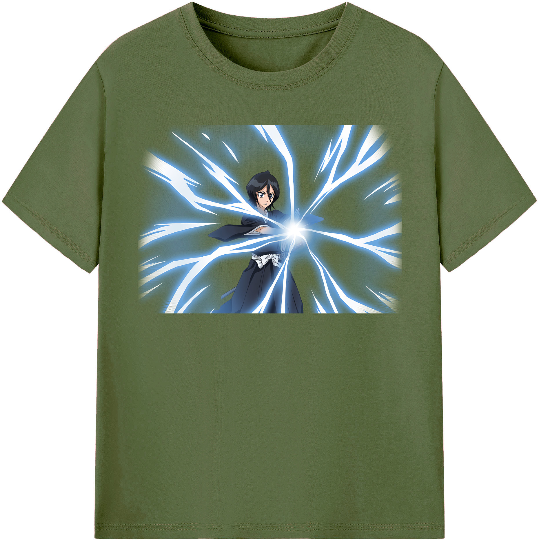 （画像用） ブリーチ 朽木ルキア BLEACH Kuchiki Rukia 綿100％半袖Tシャツ（フロントプリント）